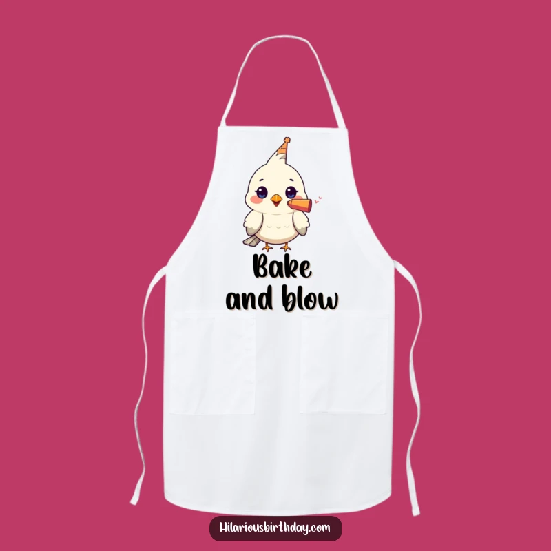 Funny Bird Party Blower Apron: Kitchen Festivity, Chef's Humorous Companion!