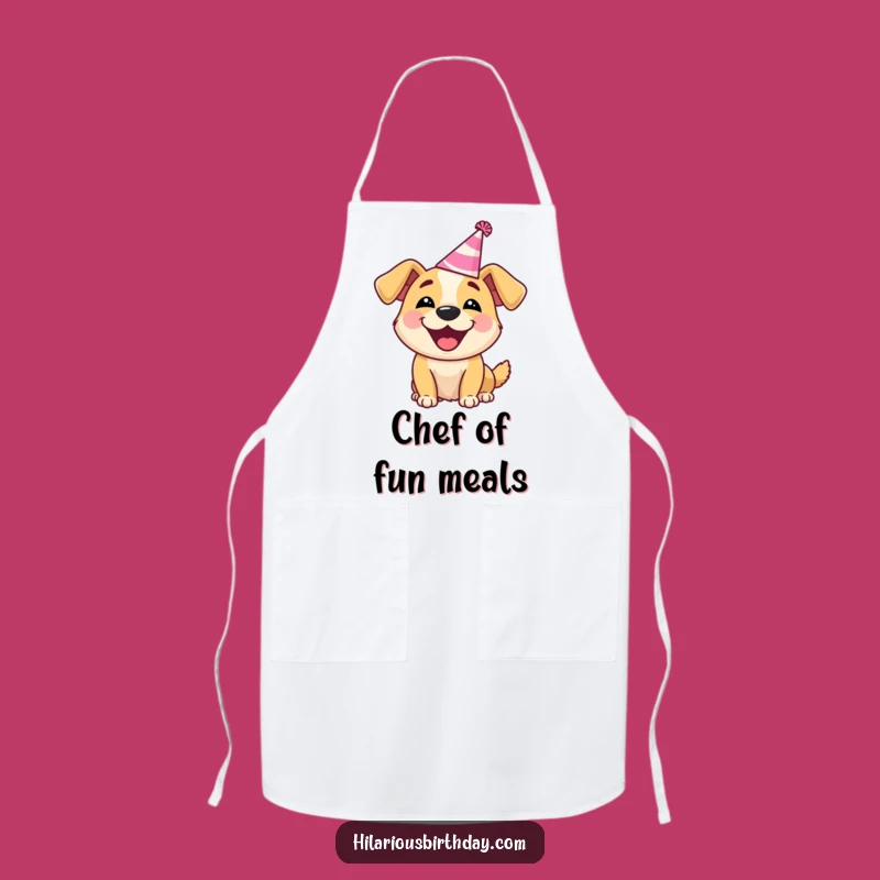 Funny Dog Party Hat Apron: Cook Up Smiles with This Hilarious Canine Chef