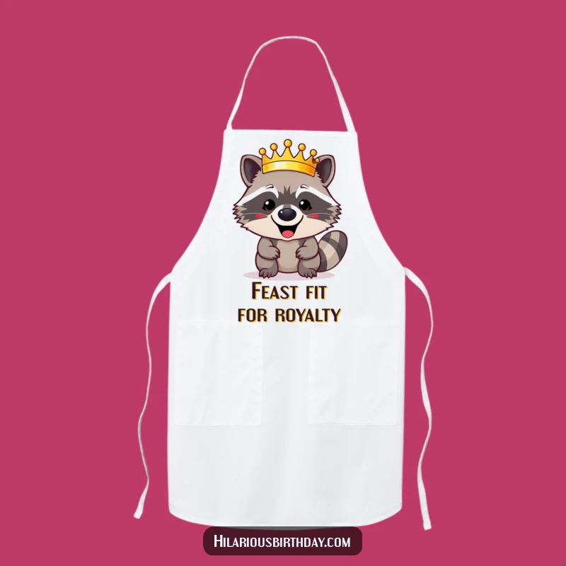 Funny Raccoon Crown Apron: Kitchen Royalty for Cooks, A Regal Chef's Funny Gift