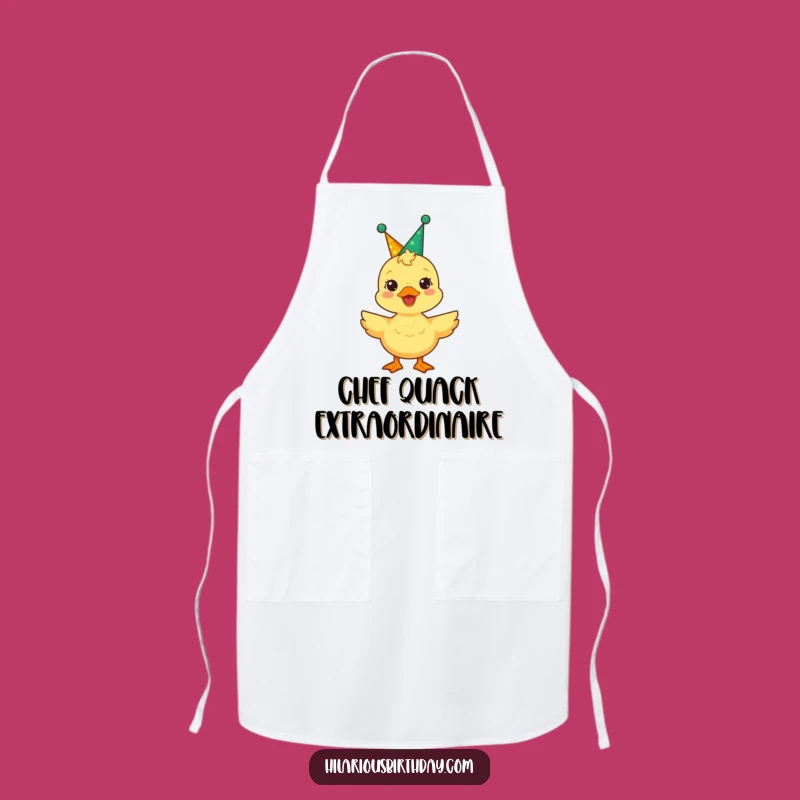Funny Duckling Party Crown Apron: Cook Up Fun with Festive Flair!