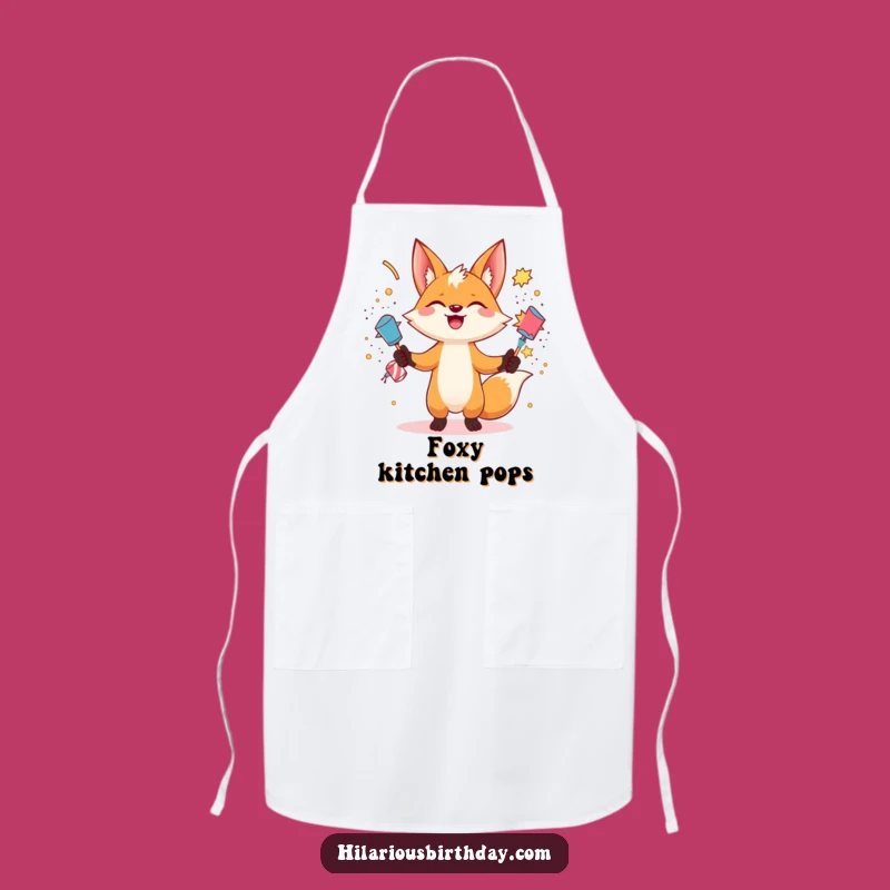 Funny Fox Popper Apron: Kitchen Party Fun, A Gleeful Chef's Funny Gift