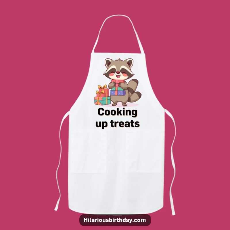 Funny Joyful Raccoon Apron: Cook with Gifts, a Great Kitchen Gift