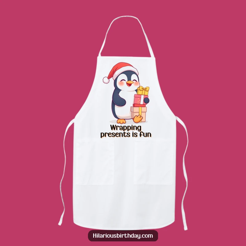 Funny Penguin Apron: Giggling Chef with Gifts, Hilarious Kitchen Wear for Cooks