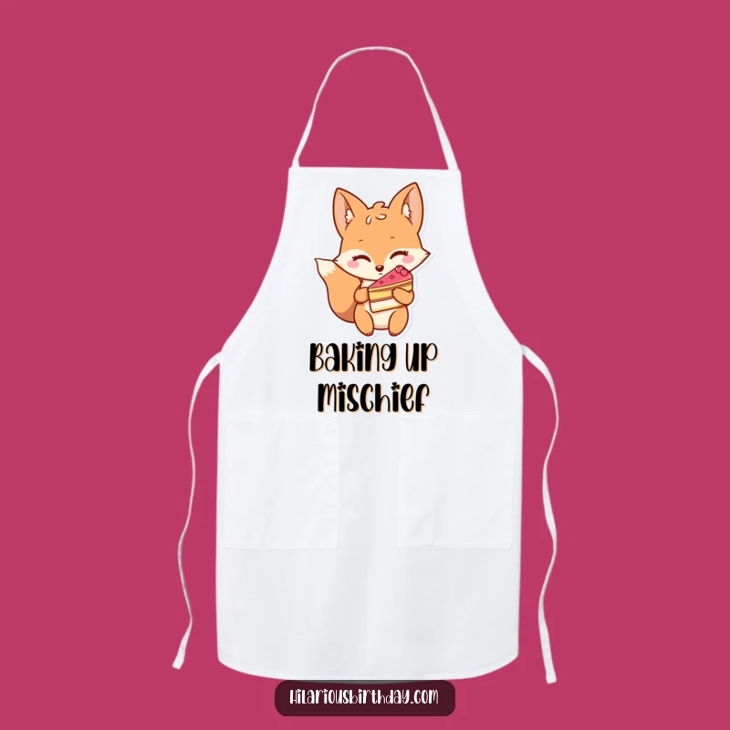 Funny Winking Fox Apron: Bake with Sly Charm, a Great Chef Gift