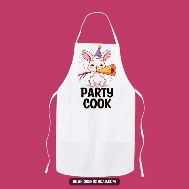 Funny Rabbit Party Apron: Cook Up Fun with Festive Horn Blower