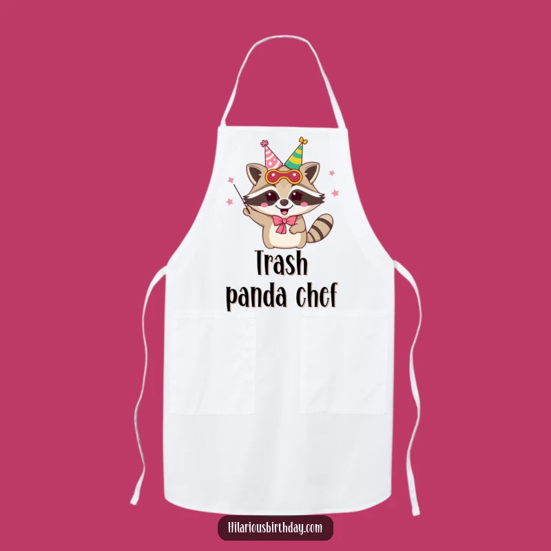 Funny Raccoon Apron: Juggling Party Hats - Kitchen Gift!