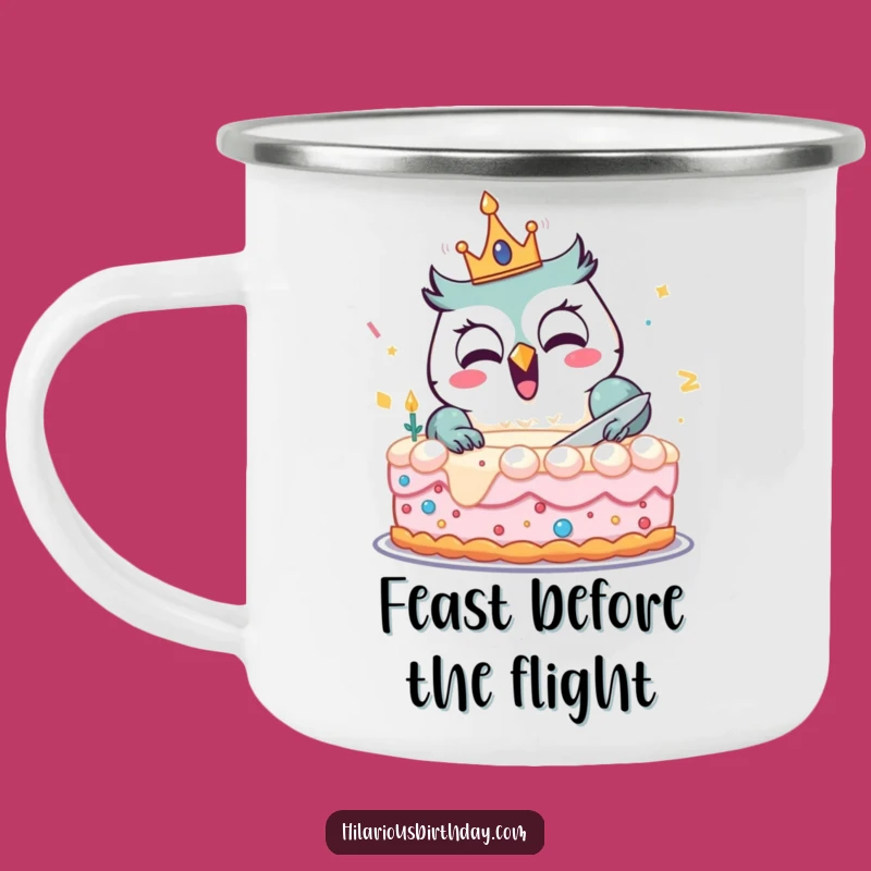 Funny Owl Birthday Camping Mug: Celebration Sipper, Perfect Outdoor Party Gift