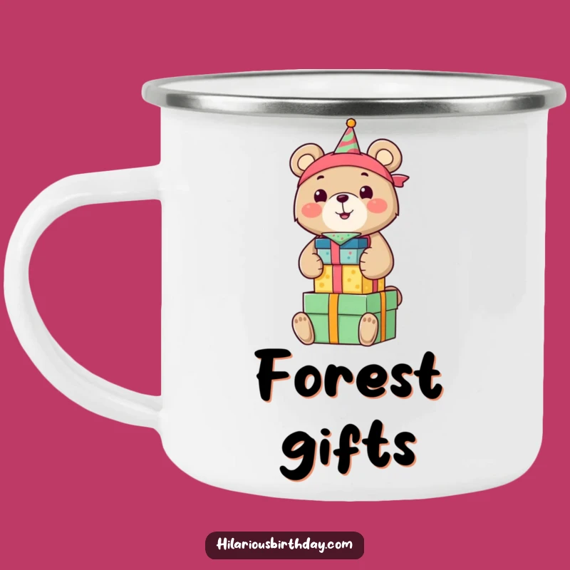 Funny Bear Birthday Camping Mug: Festive Drinks with This Gift Stacking Bear