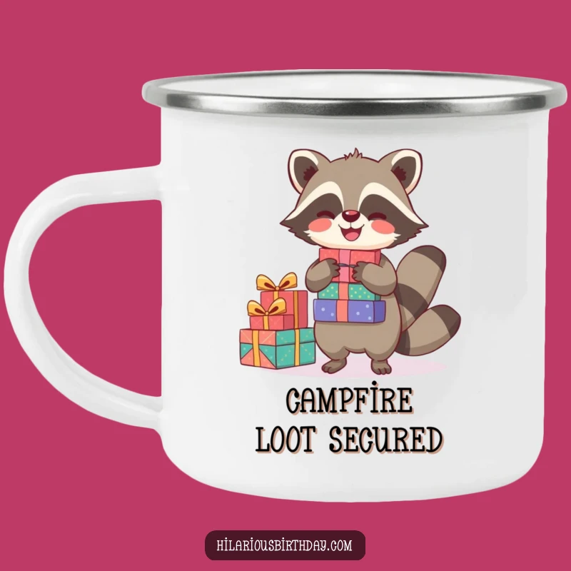 Funny Joyful Raccoon Camping Mug: Sip Gifts, a Perfect Outdoor Gift
