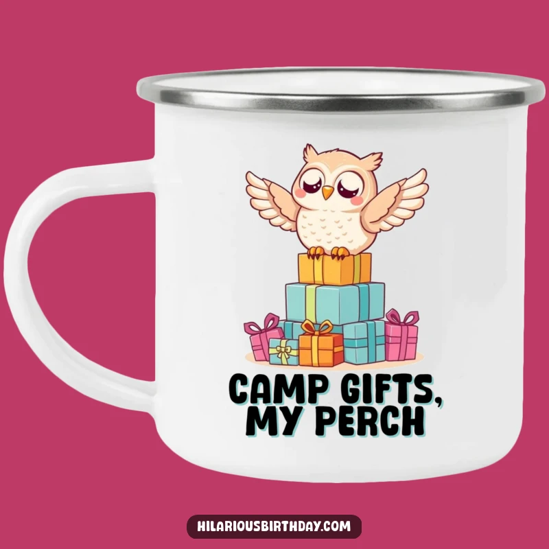 Funny Owl Gift Camping Mug: Durable Delighted Rider, Perfect Funny Gift!