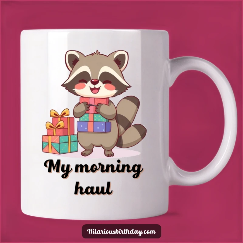 Funny Joyful Raccoon Mug: Balancing Gifts for a Hilarious and Funny Gift