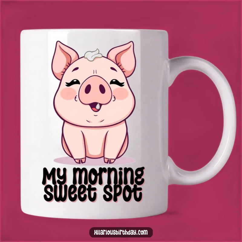 Funny Kawaii Pig Frosting Mug - Gleeful Messy Treat Gift Idea