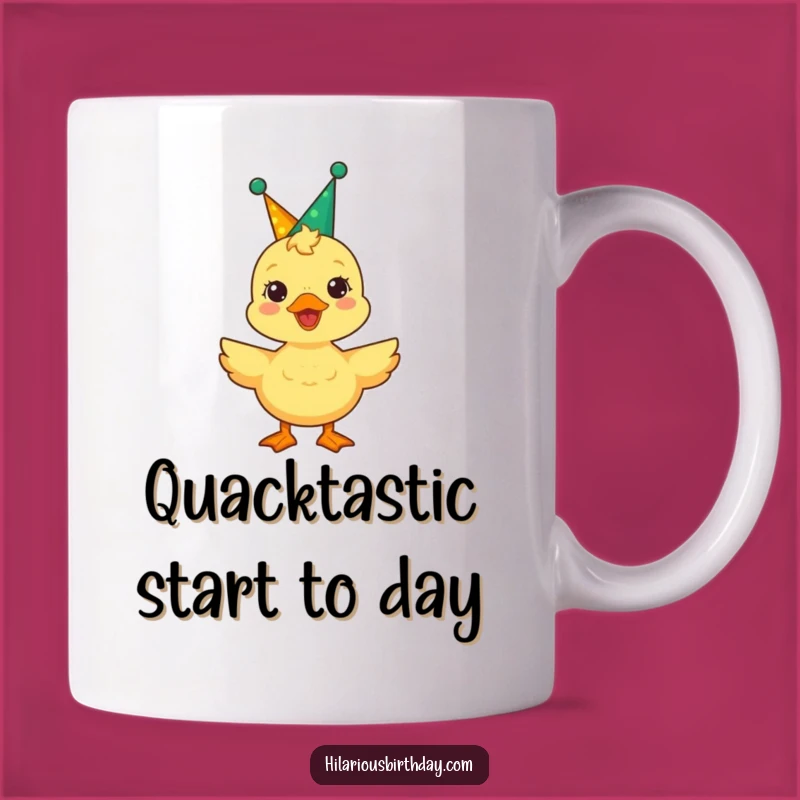 Funny Duckling Party Crown Mug: Celebrate Life with Quacks & Joy!