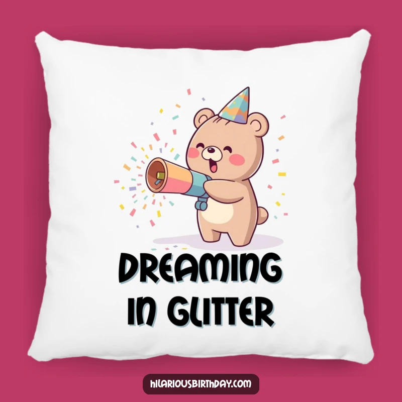 Cute Kawaii Bear Party Pillow Funny Gift: Snuggle the Fun!