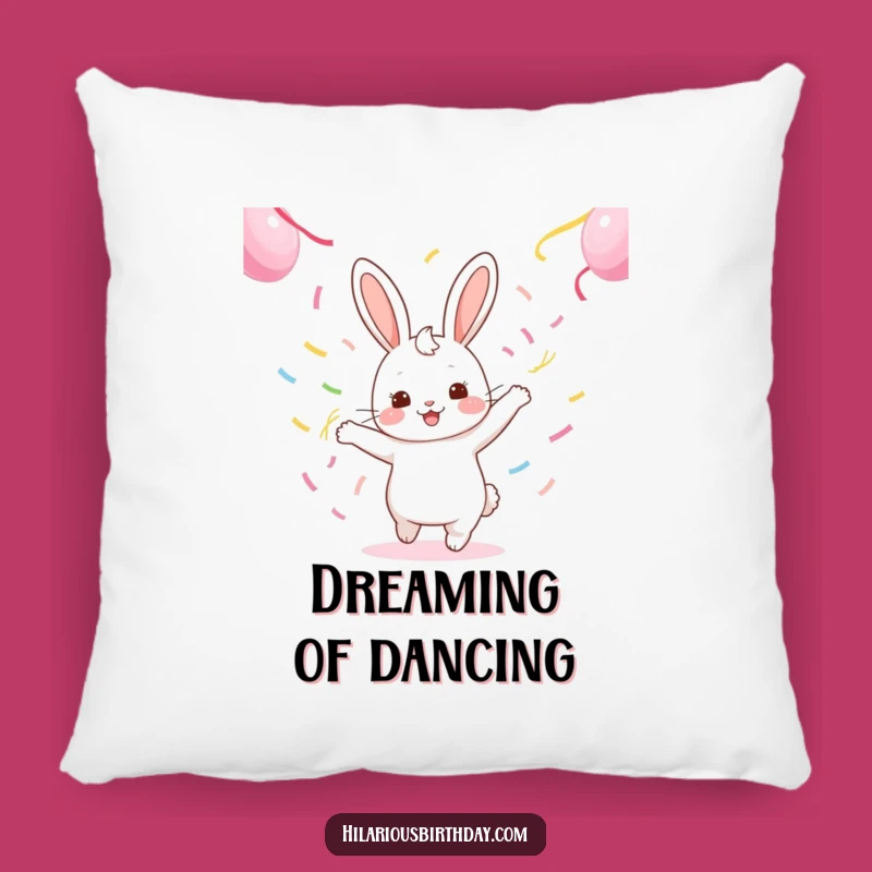 Cute Kawaii Rabbit Dance Pillow Funny Gift: Snuggle & Twirl!