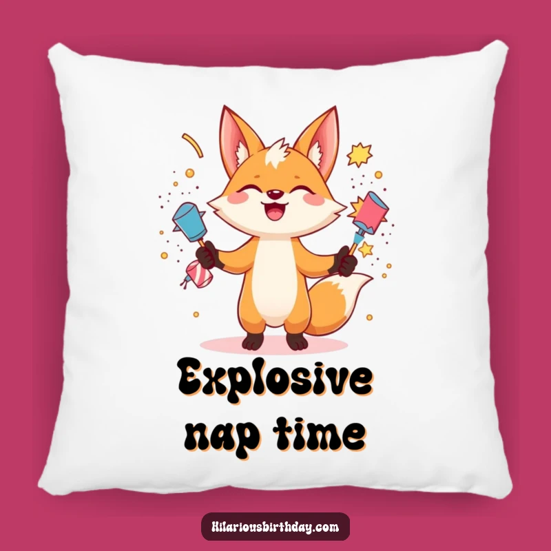 Funny Fox Popper Pillow: Soft & Cozy Decor, A Burst of Fun, Great Funny Gift