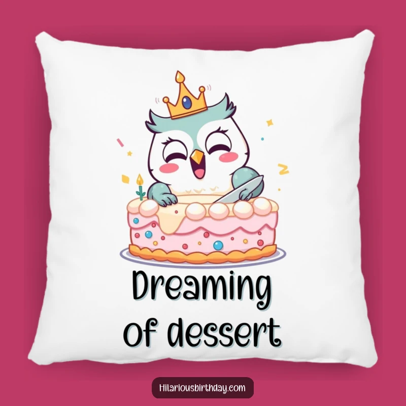 Funny Owl Birthday Pillow: Celebration Comfort, Perfect Festive Accent Gift