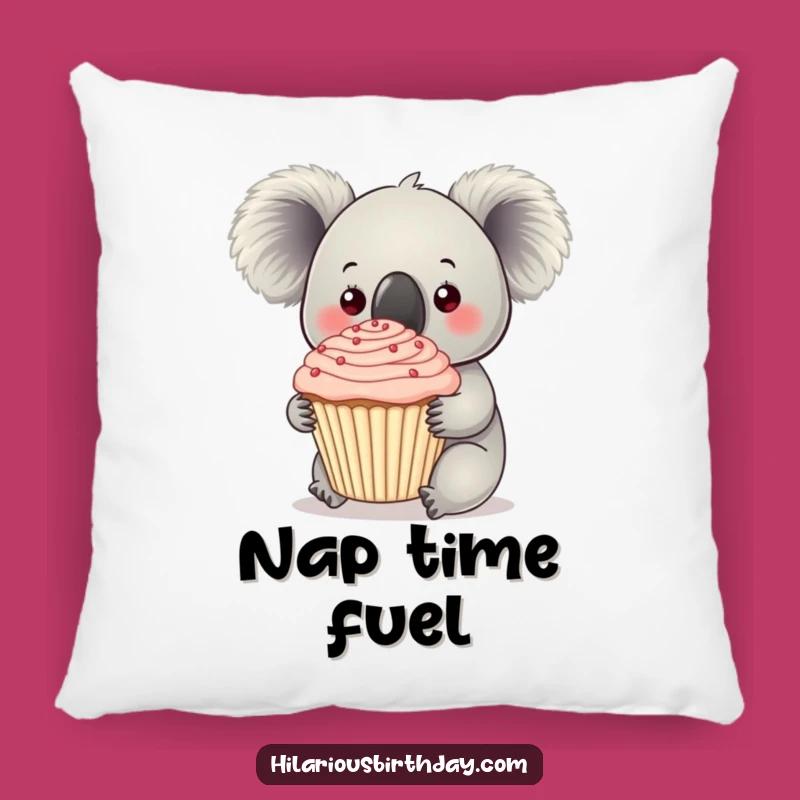 Cute Funny Koala Cupcake Pillow: Cozy Comfort with a Sweet Twist!