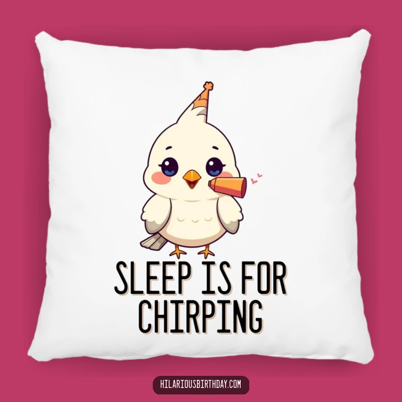 Funny Bird Party Blower Pillow: Cozy Celebration, Soft & Humorous Cushion!