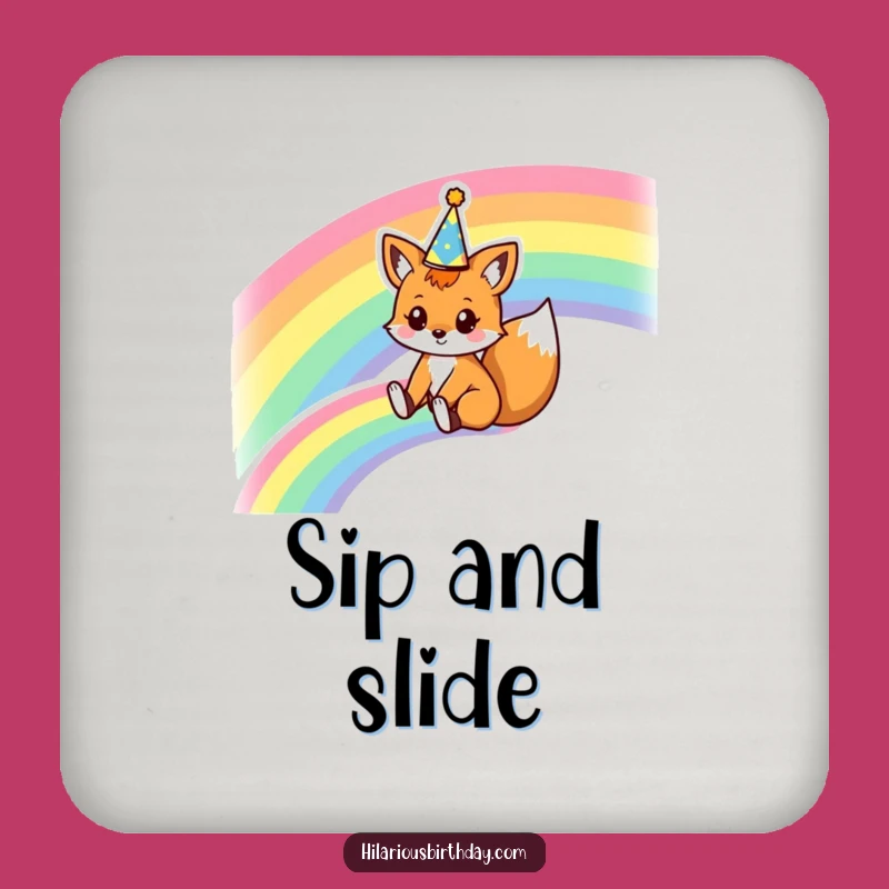 Funny Fox Rainbow Slide Coaster: Protect Surfaces, Add Magic & Fun!
