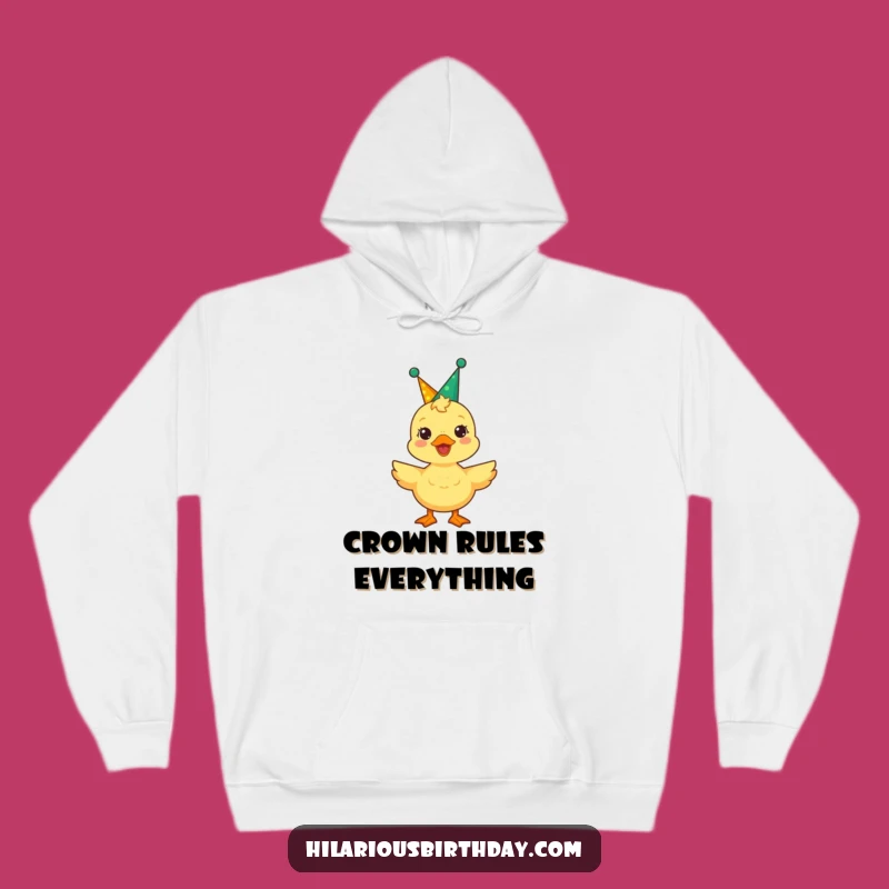 Cozy Funny Duckling Party Crown Hoodie: Snuggle Up & Celebrate!