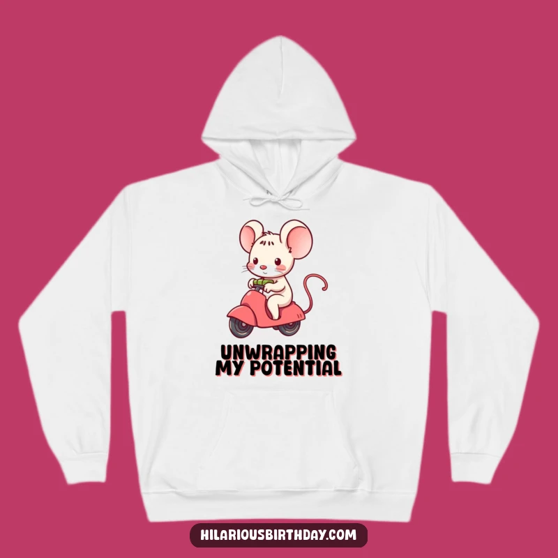 Cozy Kawaii Mouse Gift Hoodie Funny Gift: Ride in Warmth!