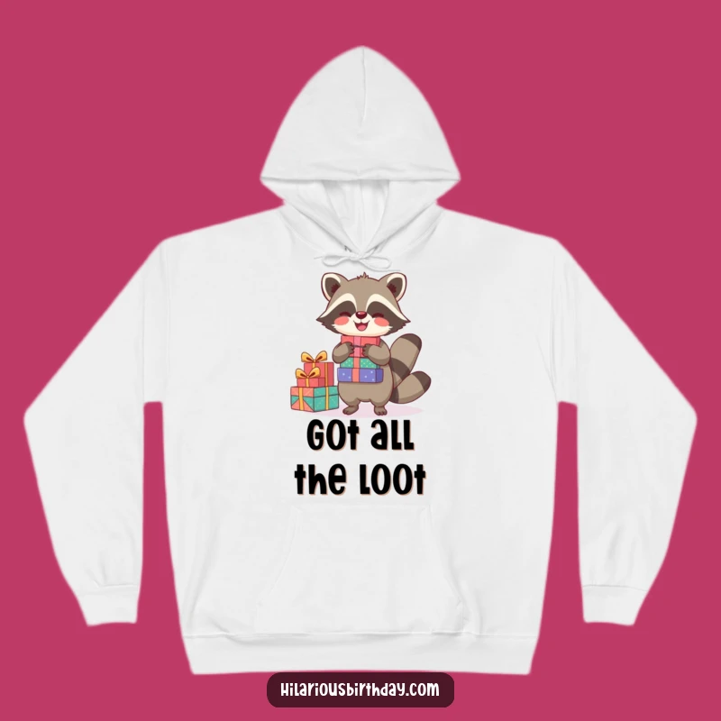 Funny Joyful Raccoon Hoodie: Cozy Gift Balancing, a Perfect Warm Gift