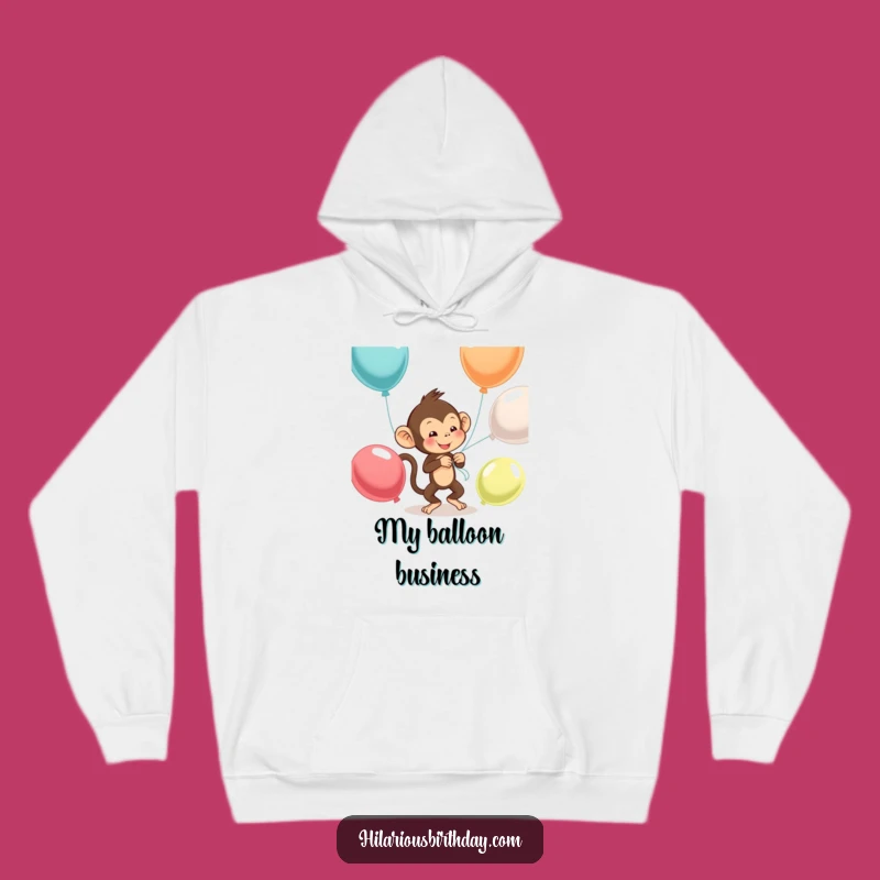 Funny Monkey Balloon Hoodie: Cozy Up with Mischief - Great Gift