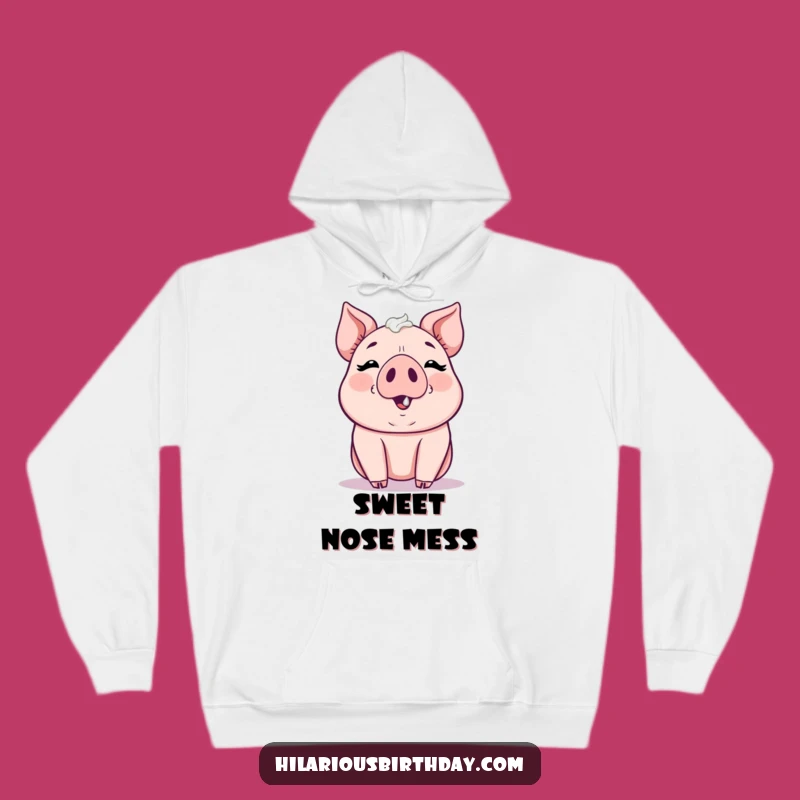 Cozy Funny Kawaii Pig Frosting Hoodie - Warm Sweet Treat Gift