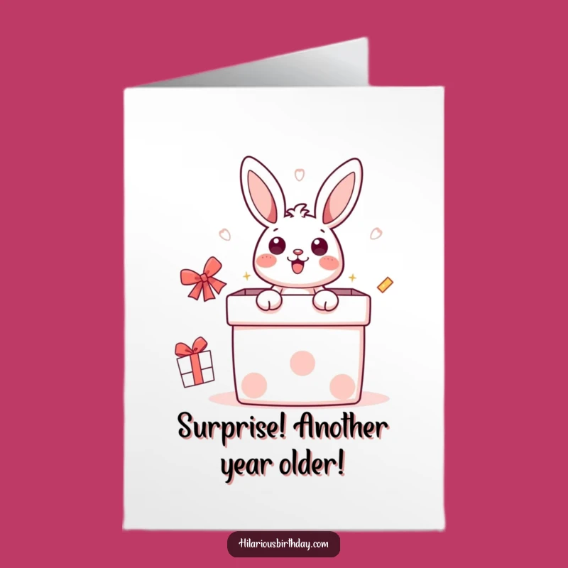 Free Printable Surprise Bunny Birthday Card: Kawaii Pop-Up Gift Fun Downloadable