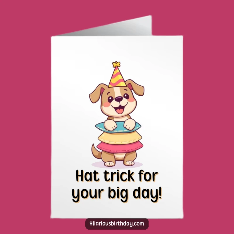 Free Printable Dog Party Hat Birthday Card: Funny Downloadable Gift for a Pawsome Party