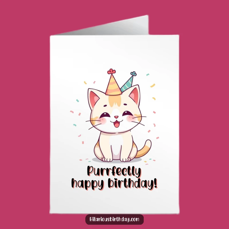 Free Printable Kawaii Cat Birthday Card: Cute Downloadable Gift for Kids