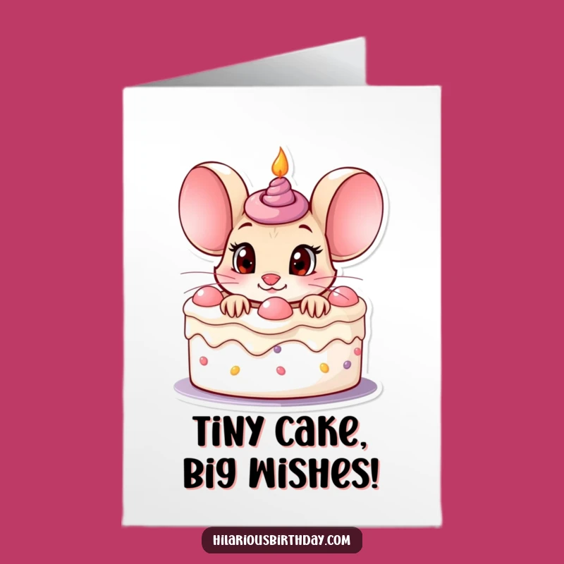 Free Printable Mouse Birthday Card: Curious & Funny Downloadable Gift for Celebrations