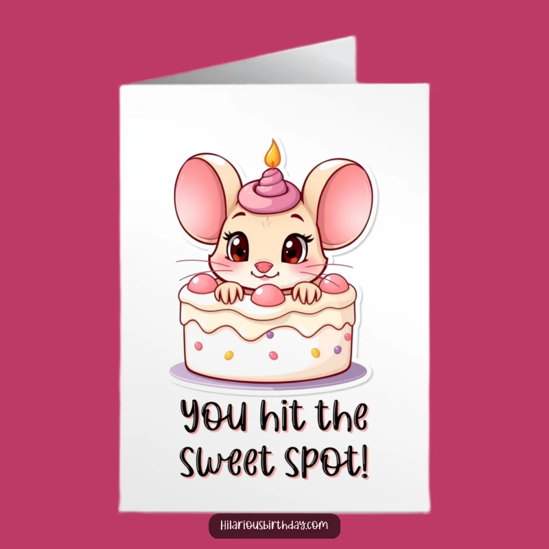 Free Printable Mouse Congratulations Card: Curious Surprise Downloadable Gift for Wins