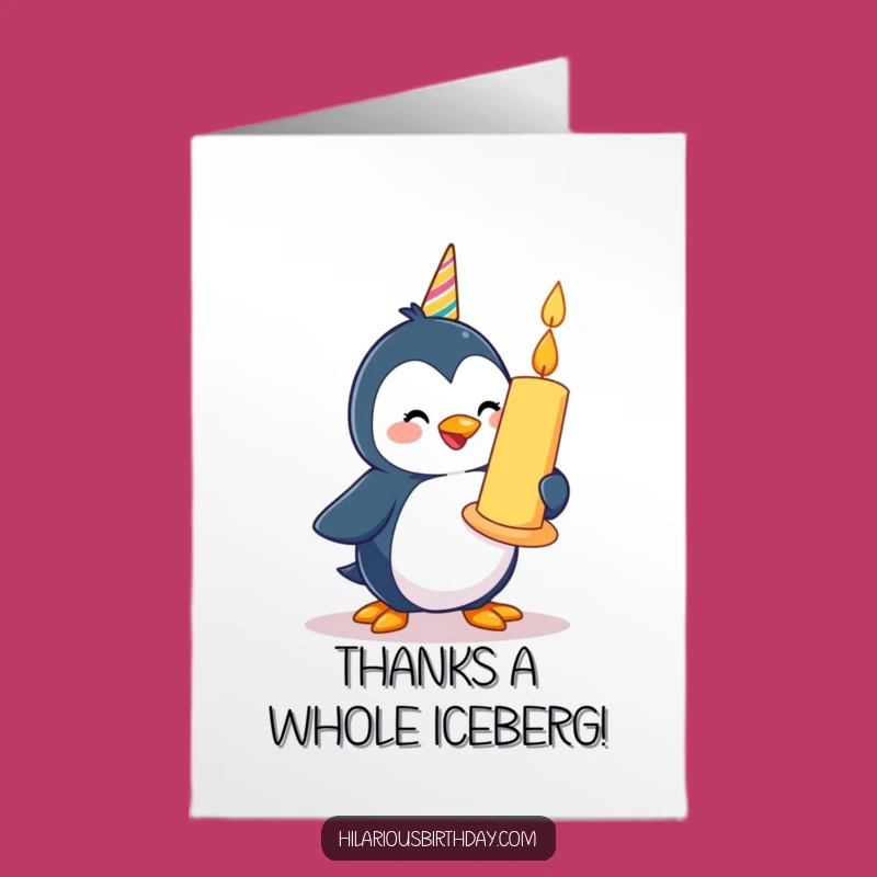 Free Printable Penguin Thank You Card: Waddling Gratitude Downloadable Gift
