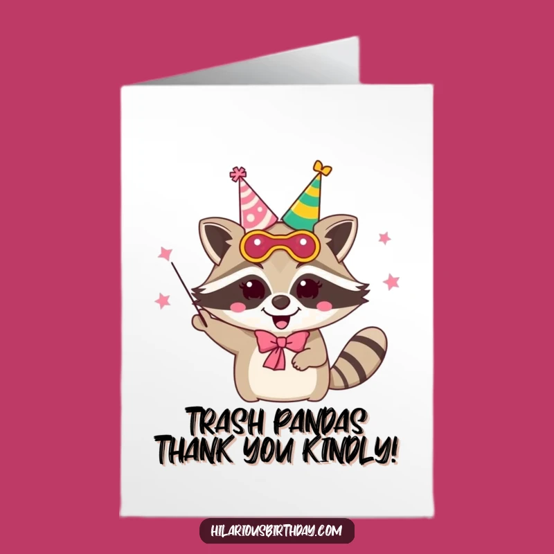 Free Printable Raccoon Thank You Card: Juggling Gratitude Downloadable Gift