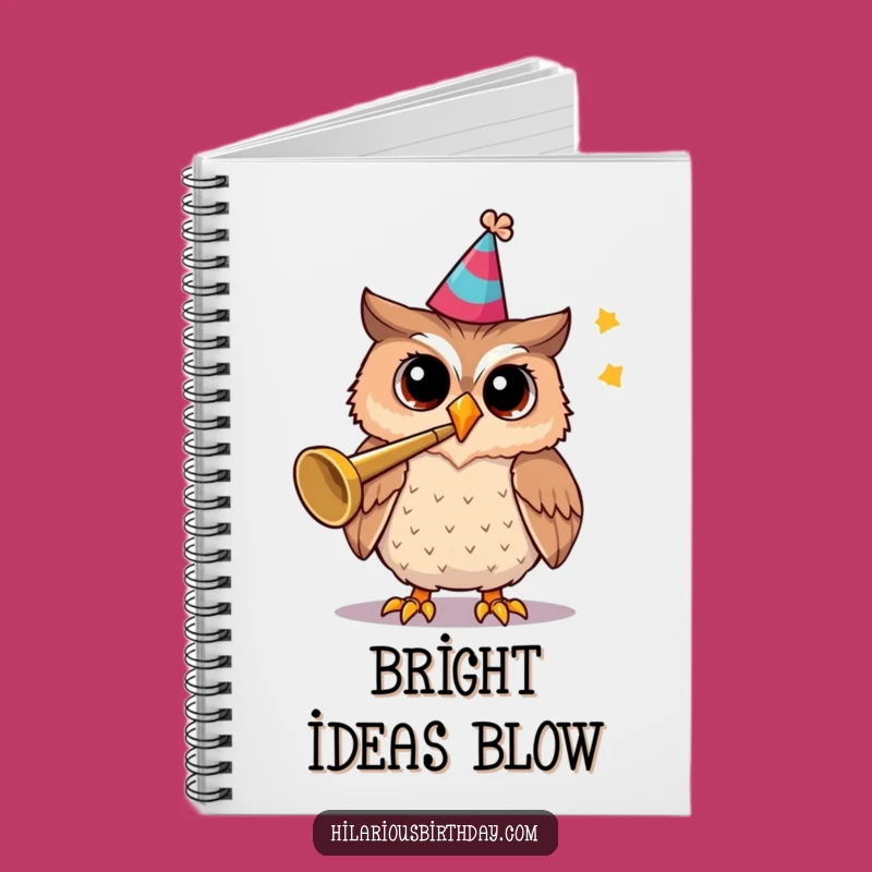 Funny Owl Party Trumpet Notebook: Jot Down Ideas with Festive Spirit