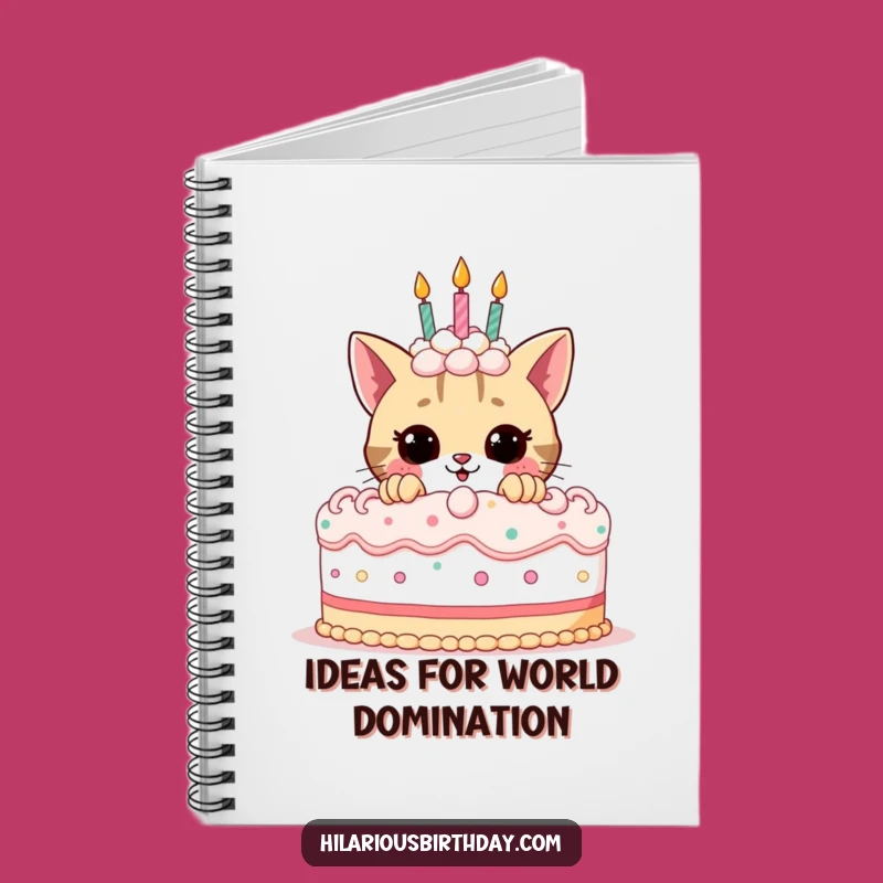 Funny Birthday Cat Notebook: Playful Kitty Journal, Great Funny Gift for Writers
