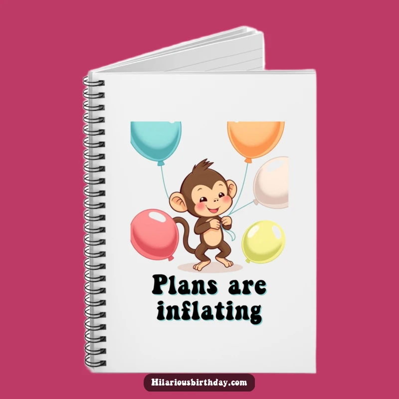 Funny Monkey Balloon Notebook: Jot Down Ideas with Fun - Giftable