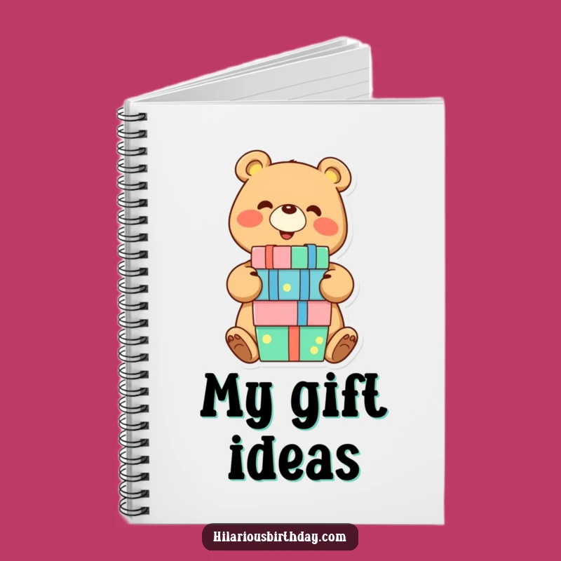 Funny Bear Balancing Presents Notebook: Joyful Journal for Bright Ideas