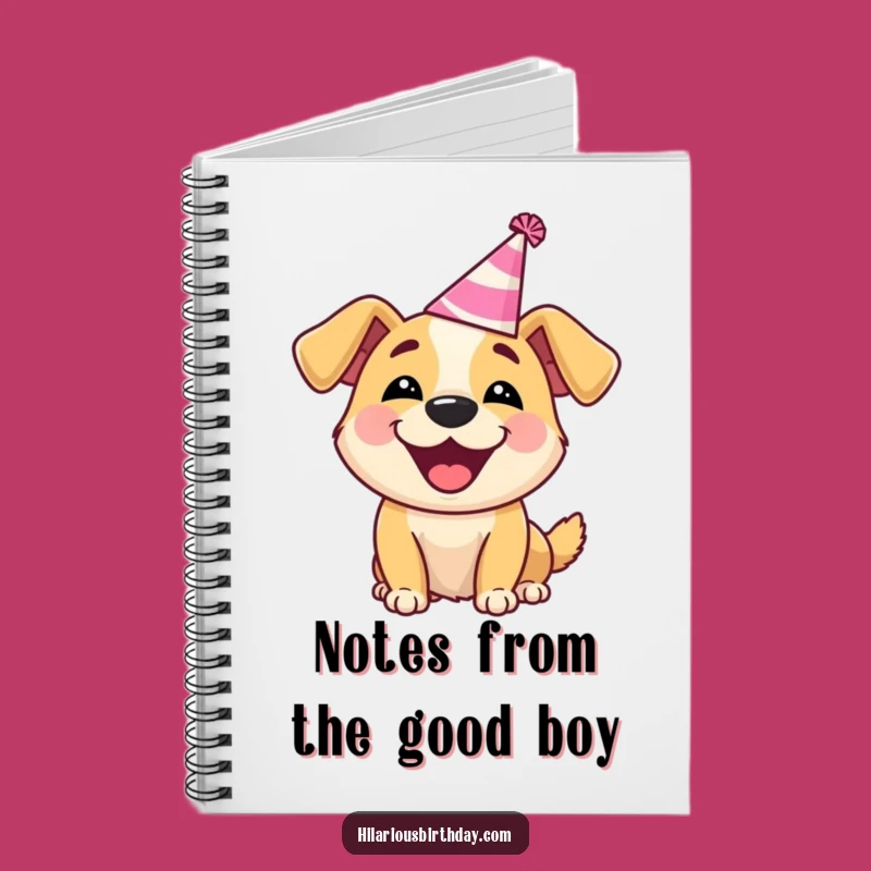 Funny Dog Party Hat Notebook: Capture Your Thoughts with Happy Barks