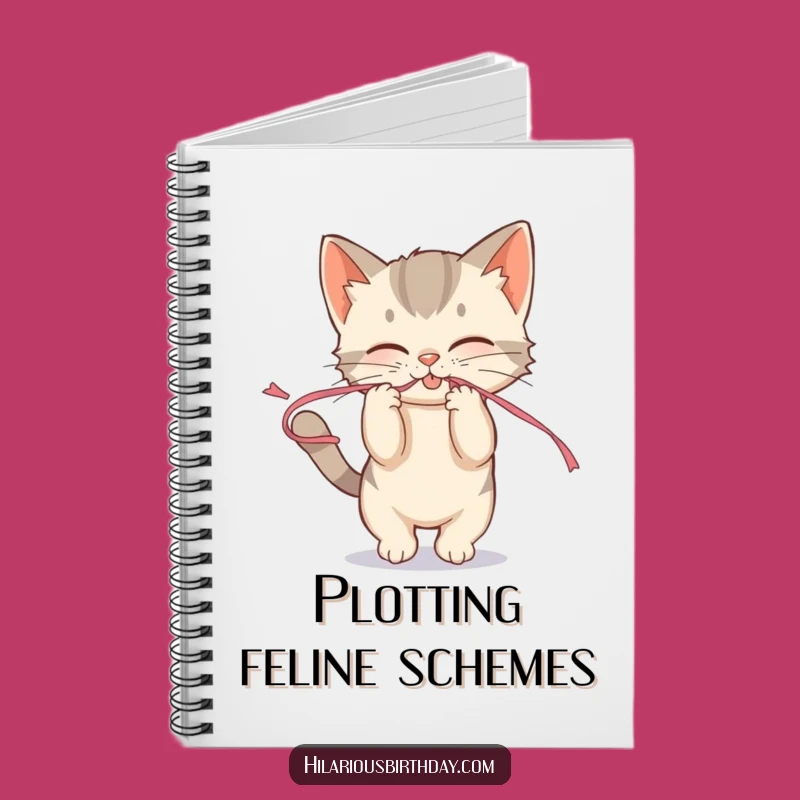 Funny Kitten Streamer Notebook - Jot Down Mischief, Gift