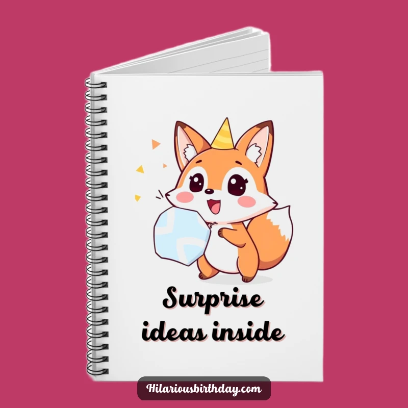 Funny Fox Party Popper Notebook: Surprise Journal for a Hilarious Gift