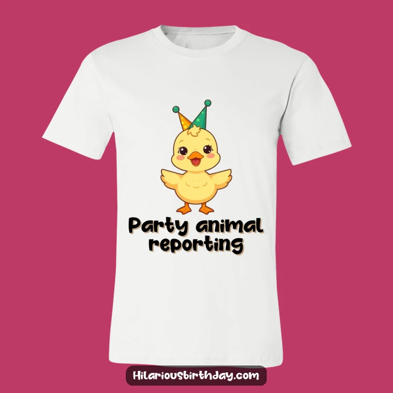 Funny Duckling Party Crown T-Shirt: Wear Your Celebration with Pride!