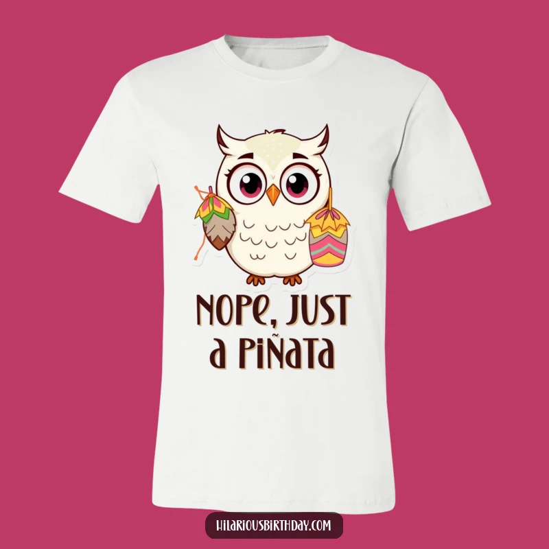 Funny Kawaii Owl T-Shirt: Shocked by Piñata, the Ultimate Novelty Tee Gift