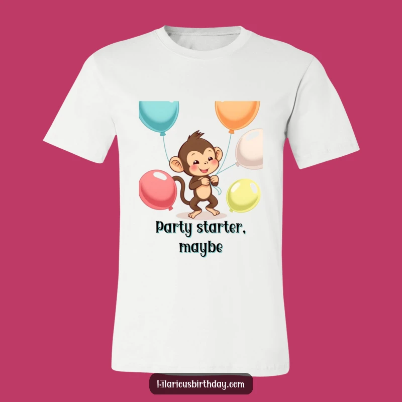 Funny Monkey Balloon T-Shirt: Wear Your Playful Side - Perfect Gift
