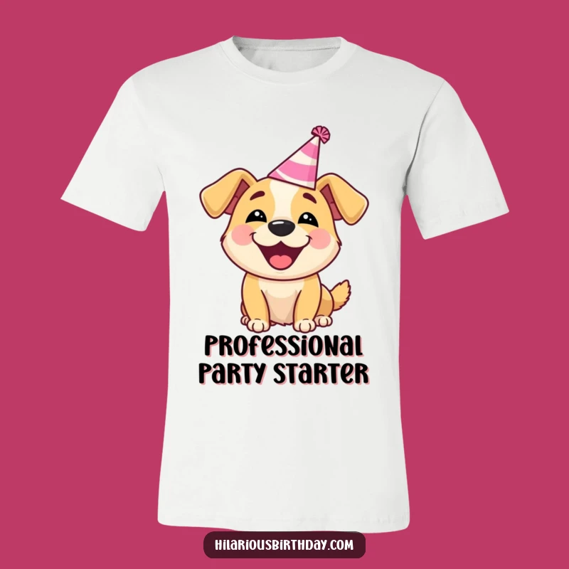Funny Dog Party Hat T-Shirt: Wear Your Happiness with This Hilarious Tee
