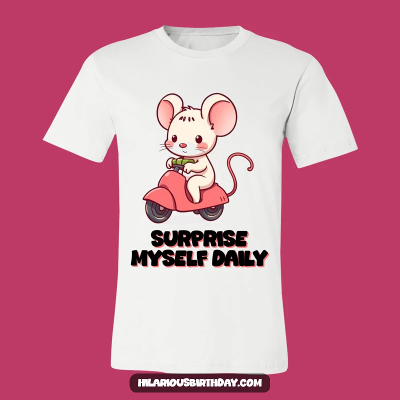 Funny Kawaii Mouse Gift Ride T-Shirt: Adventure Awaits!