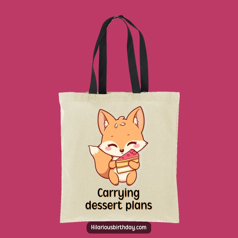 Funny Winking Fox Tote Bag: Carry Cake and Style, a Wonderful Fashion Gift