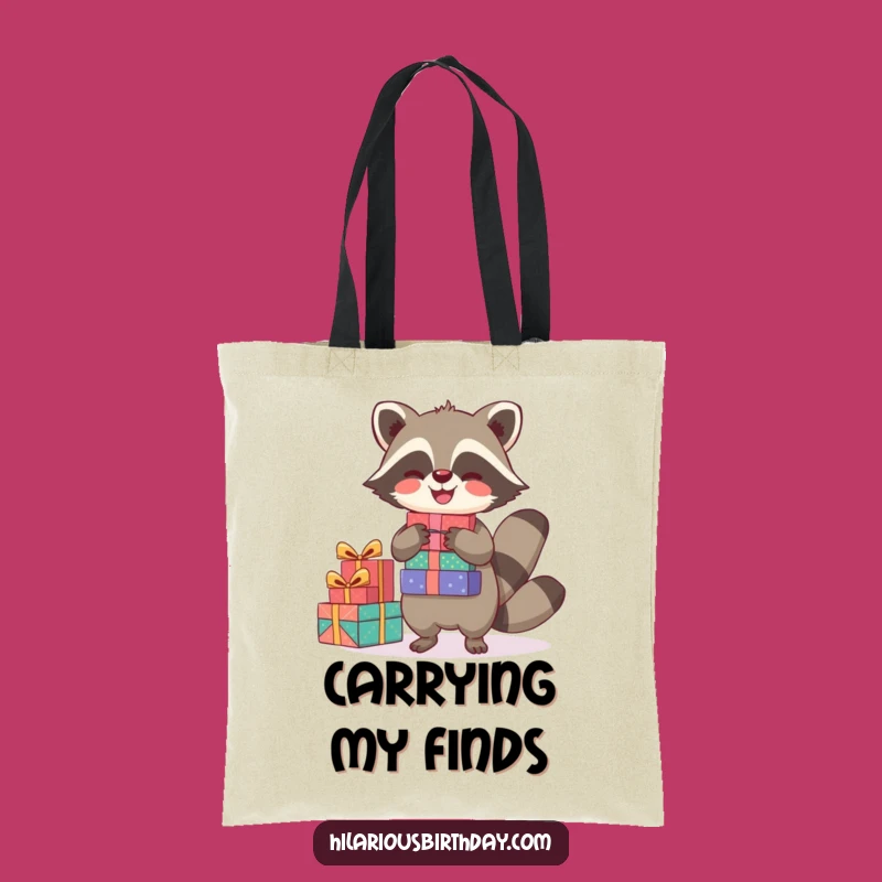 Funny Joyful Raccoon Tote Bag: Carry Gifts with Balance, a Wonderful Gift